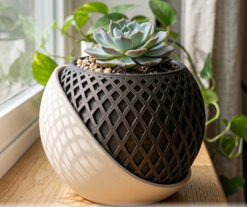 Two-tone plant pot