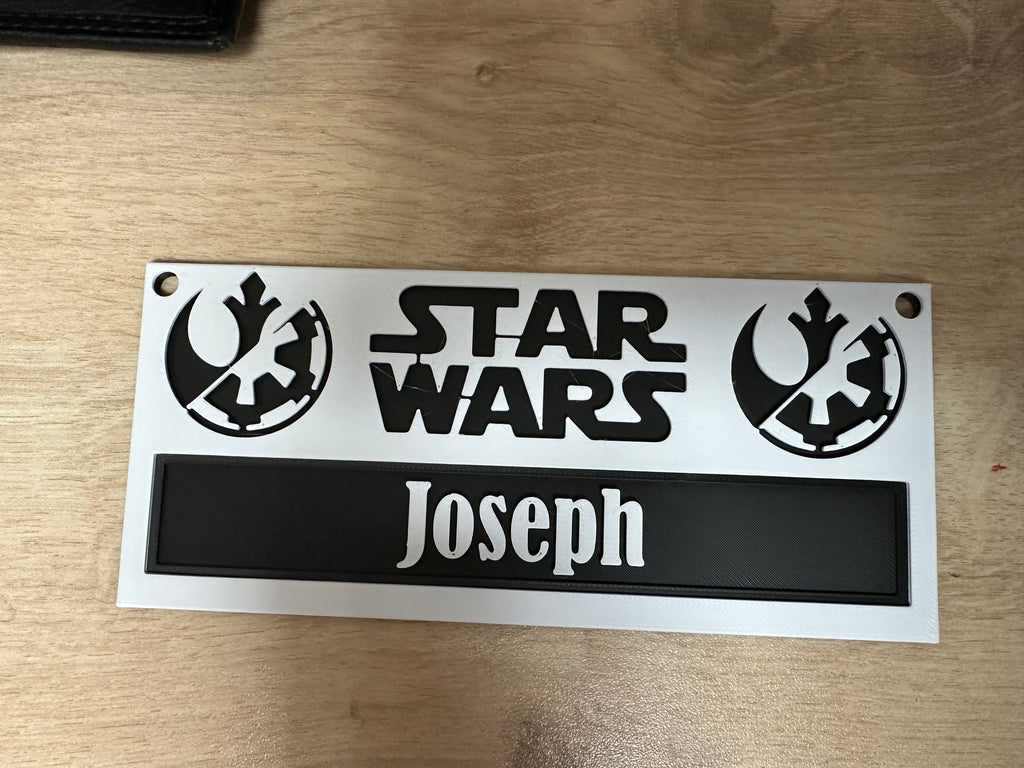 Custom StarWars name plate