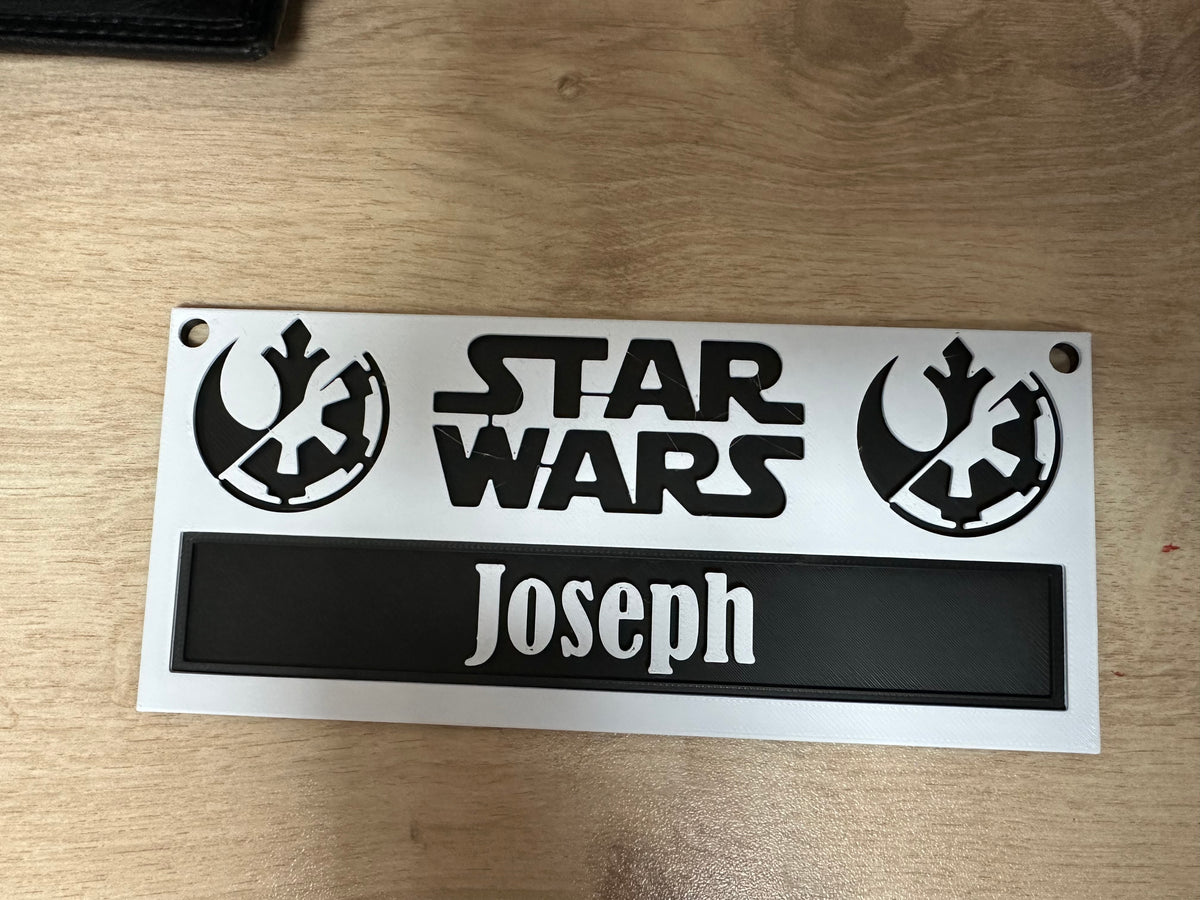 Custom StarWars name plate
