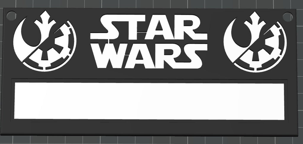 Custom StarWars name plate